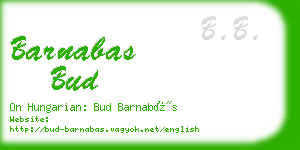 barnabas bud business card